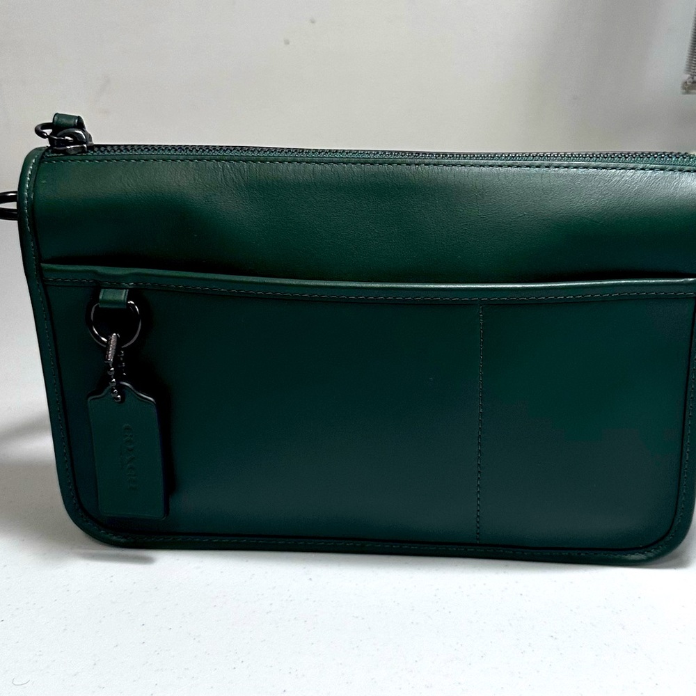 Coach Green Leather bag/clutch